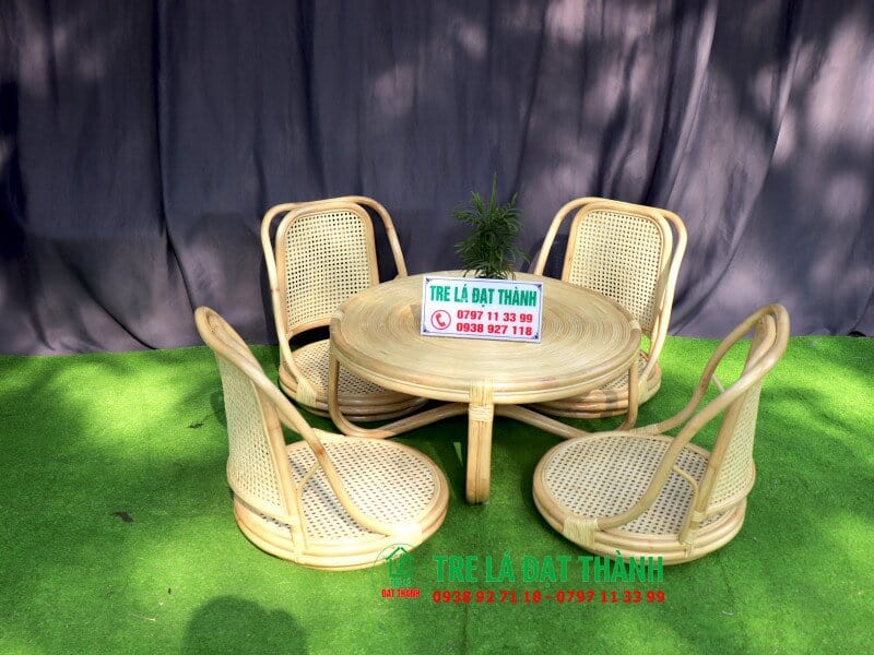 Bàn Ghế Ăn Mây - BGAM002